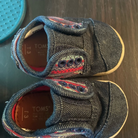 Unisex Toms size 3 (baby) Jean & Aztec style - Picture 3 of 6